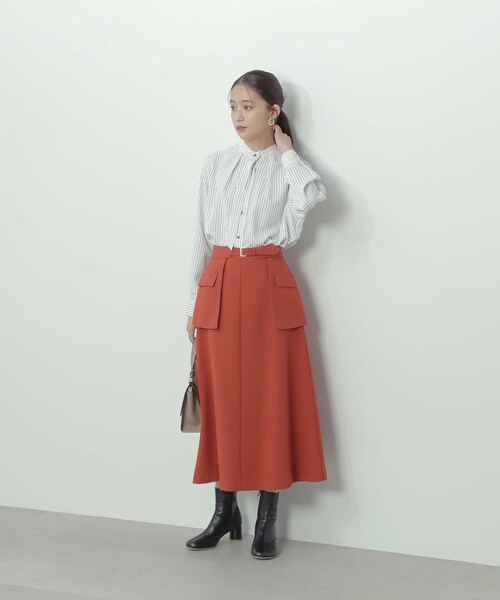 N.（N. Natural Beauty Basic）（エヌエヌナチュラルビューティーベーシック）の「◆ストライプリボンタイブラウス（シャツ/ブラウス・レディース・ホワイト系その他/ブルー系その他・MEDIUM）」の13枚目の写真