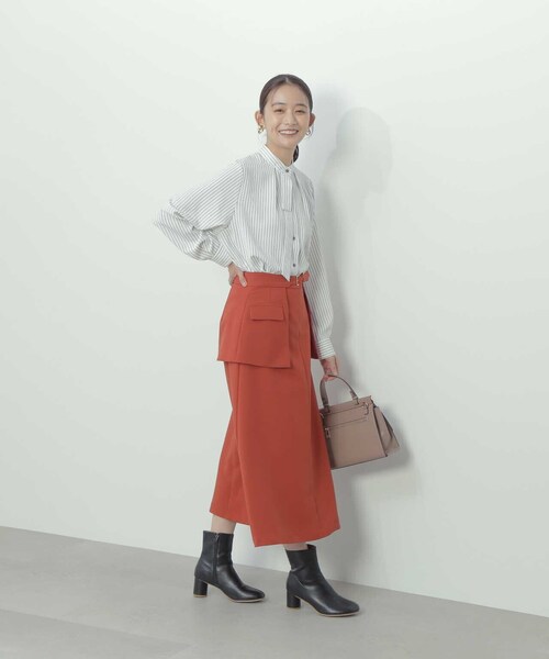 N.（N. Natural Beauty Basic）（エヌエヌナチュラルビューティーベーシック）の「◆ストライプリボンタイブラウス（シャツ/ブラウス・レディース・ホワイト系その他/ブルー系その他・MEDIUM）」の14枚目の写真