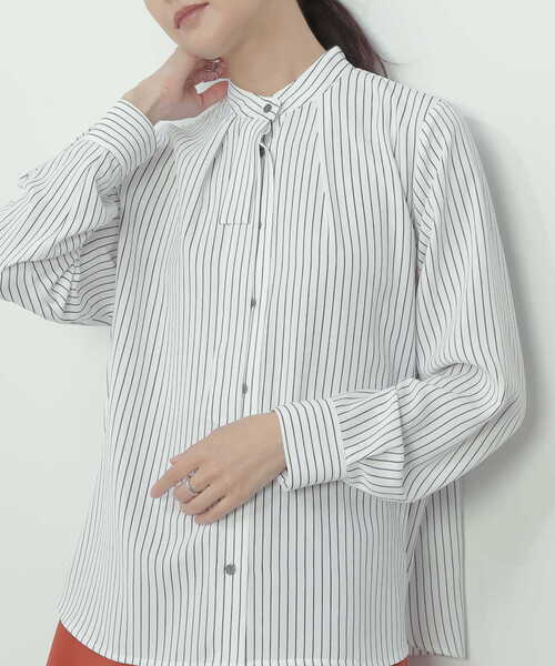 N.（N. Natural Beauty Basic）（エヌエヌナチュラルビューティーベーシック）の「◆ストライプリボンタイブラウス（シャツ/ブラウス・レディース・ホワイト系その他/ブルー系その他・MEDIUM）」の18枚目の写真