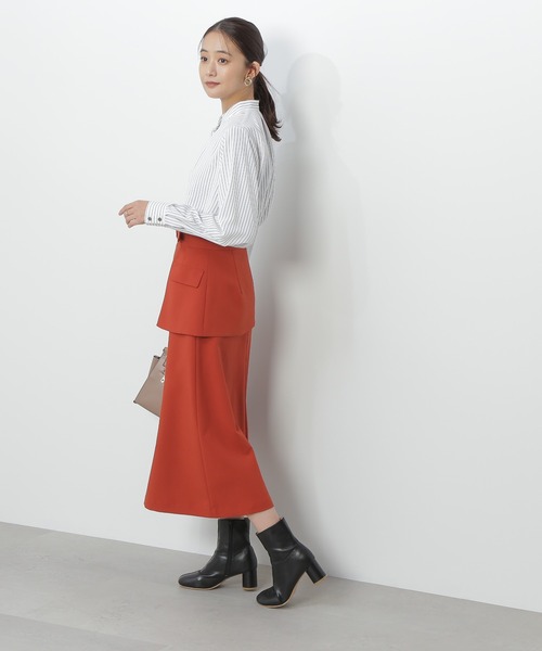 N.（N. Natural Beauty Basic）（エヌエヌナチュラルビューティーベーシック）の「◆ストライプリボンタイブラウス（シャツ/ブラウス・レディース・ホワイト系その他/ブルー系その他・MEDIUM）」の4枚目の写真