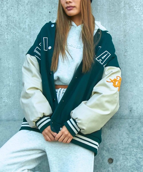 ANAP(アナップ)の「ANAPワッペンロゴスタジャン(スタジャン・レディース・ブラック/モスグリーン・FREE)」の19枚目の写真