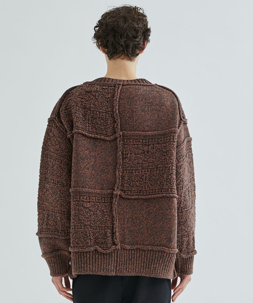 Name.（ネーム）の「PATCHWORK KNIT SWEATER（ニット/セーター・メンズ・ベージュ/オレンジ・1/2）」の16枚目の写真