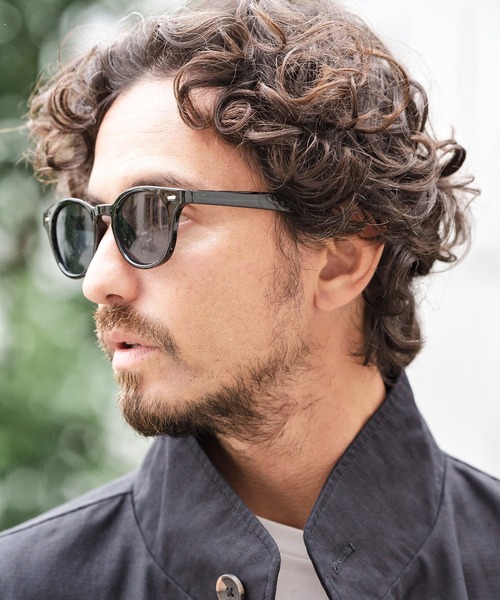 CAMBIO(カンビオ)の「mko10959-Thick Temple Boston Sunglasses サングラス(サングラス・メンズ・ブラック×ブルー/スモーク/グレー系その他・FREE)」の4枚目の写真