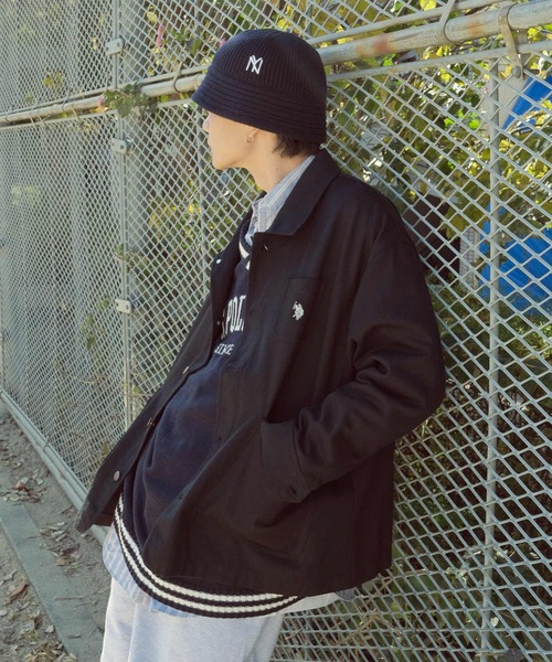 U.S. POLO ASSN.（ユーエスポロアッスン）の「U.S. POLO ASSN. / ユーエスポロアッスン 別注 コラボ  コットン ワーク カバーオール（カバーオール・メンズ・ブラック/チャコールグレー/ベージュ/カーキ・LARGE/MEDIUM）」の13枚目の写真