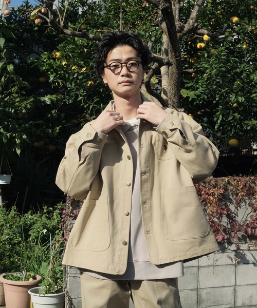 U.S. POLO ASSN.（ユーエスポロアッスン）の「U.S. POLO ASSN. / ユーエスポロアッスン 別注 コラボ  コットン ワーク カバーオール（カバーオール・メンズ・ブラック/チャコールグレー/ベージュ/カーキ・LARGE/MEDIUM）」の7枚目の写真