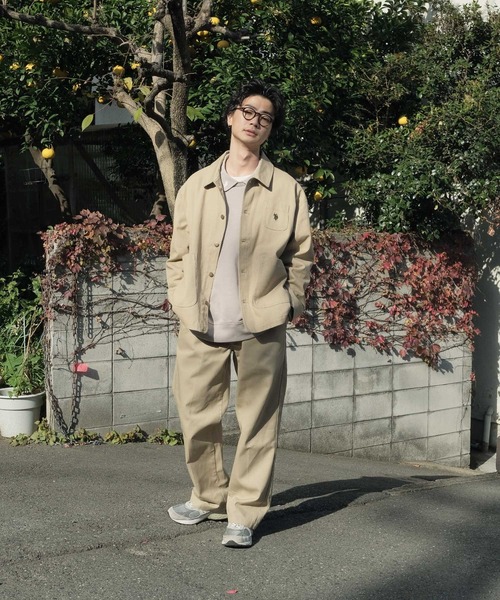 U.S. POLO ASSN.（ユーエスポロアッスン）の「U.S. POLO ASSN. / ユーエスポロアッスン 別注 コラボ  コットン ワーク カバーオール（カバーオール・メンズ・ブラック/チャコールグレー/ベージュ/カーキ・LARGE/MEDIUM）」の8枚目の写真