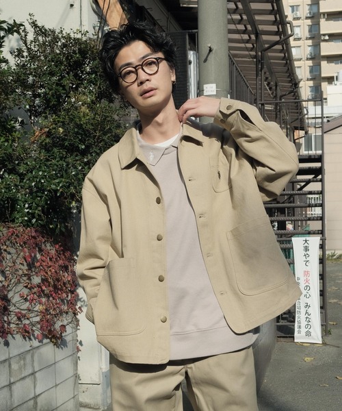 U.S. POLO ASSN.（ユーエスポロアッスン）の「U.S. POLO ASSN. / ユーエスポロアッスン 別注 コラボ  コットン ワーク カバーオール（カバーオール・メンズ・ブラック/チャコールグレー/ベージュ/カーキ・LARGE/MEDIUM）」の5枚目の写真