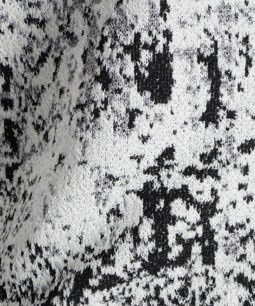 HIDEAWAYS NICOLE（ハイダウェイニコル）の「ブロークンチェックジャカードニット（ニット/セーター・メンズ・ホワイト×ブラック/ブラック/ボルドー・LARGE/MEDIUM/X-LARGE）」の6枚目の写真