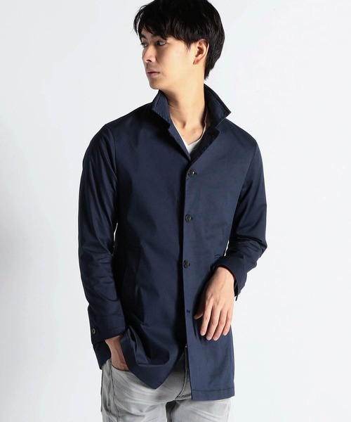 HIDEAWAYS NICOLE（ハイダウェイニコル）の「ストレッチツイルスタンドコート（ステンカラーコート・メンズ・サックスブルー/ネイビー/ライトグレー・LARGE/X-LARGE/MEDIUM）」の5枚目の写真