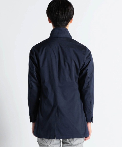 HIDEAWAYS NICOLE（ハイダウェイニコル）の「ストレッチツイルスタンドコート（ステンカラーコート・メンズ・サックスブルー/ネイビー/ライトグレー・LARGE/X-LARGE/MEDIUM）」の6枚目の写真
