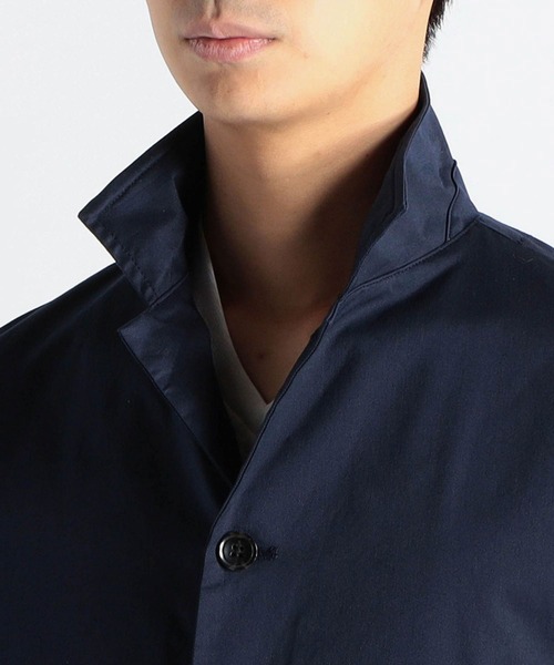 HIDEAWAYS NICOLE（ハイダウェイニコル）の「ストレッチツイルスタンドコート（ステンカラーコート・メンズ・サックスブルー/ネイビー/ライトグレー・LARGE/X-LARGE/MEDIUM）」の8枚目の写真