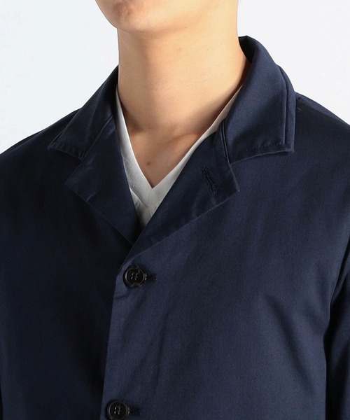 HIDEAWAYS NICOLE（ハイダウェイニコル）の「ストレッチツイルスタンドコート（ステンカラーコート・メンズ・サックスブルー/ネイビー/ライトグレー・LARGE/X-LARGE/MEDIUM）」の9枚目の写真