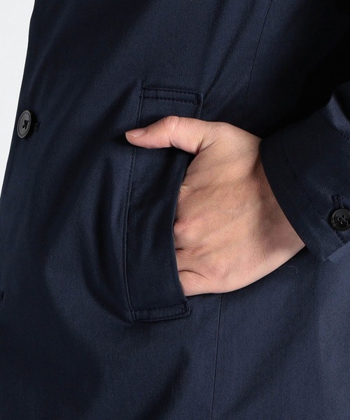 HIDEAWAYS NICOLE（ハイダウェイニコル）の「ストレッチツイルスタンドコート（ステンカラーコート・メンズ・サックスブルー/ネイビー/ライトグレー・LARGE/X-LARGE/MEDIUM）」の10枚目の写真