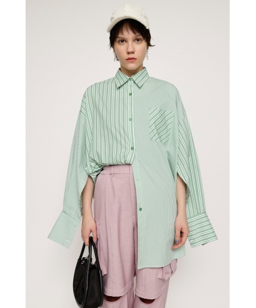 SLY（スライ）の「STRIPE OVERSIZED ARM SLIT SH ストライプ