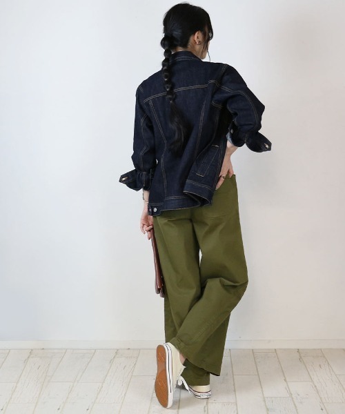 atONE（アットワン）の「atONE ベイカーワイドバギーパンツ（その他パンツ・レディース・ブラック/カーキ/ベージュ/ブルー/ネイビー・M/LL/L）」の20枚目の写真