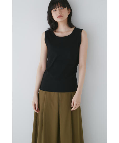 human woman（ヒューマンウーマン）の「◆オーガニックコットンタンクトップ（タンクトップ・レディース・クリアグリーン/ブルー/ベージュ/ブルー系その他/グレー系その他/ホワイト系その他/ブルー系その他2/ブラウン/グレー/ブラック/カーキ/イエロー/ブラウン系その他/ネイビー・MEDIUM）」の22枚目の写真