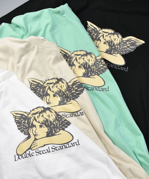 DOUBLE STEAL（ダブルスティール）の「エンジェル Tシャツ（Tシャツ/カットソー・メンズ・ライトベージュ/ブラック/ホワイト/ミント・LARGE/X-LARGE/XX-LARGE/MEDIUM）」の8枚目の写真