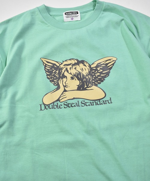 DOUBLE STEAL（ダブルスティール）の「エンジェル Tシャツ（Tシャツ/カットソー・メンズ・ライトベージュ/ブラック/ホワイト/ミント・LARGE/X-LARGE/XX-LARGE/MEDIUM）」の10枚目の写真