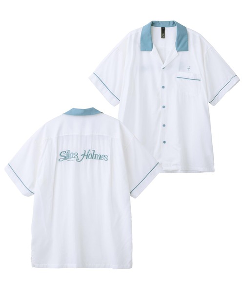 SILAS(サイラス)の「S/S BOWLING SHIRT(シャツ/ブラウス・メンズ・ブラック/ホワイト/グリーン・M/L/XL)」の1枚目の写真