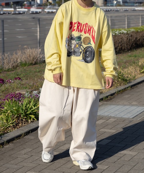 Perushu（ペルーシュ）の「ワイドバルーンパンツ（その他パンツ・メンズ・オレンジ/その他/ブラウン/アイボリー・LARGE/MEDIUM/SMALL）」の14枚目の写真