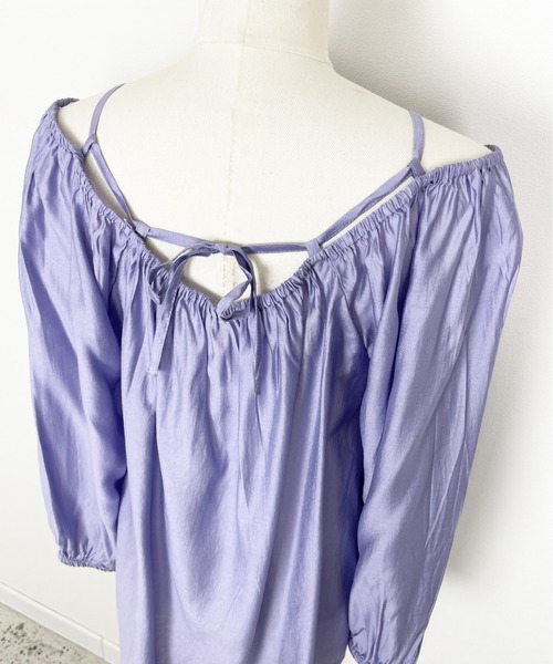 Meli rich（メリーリッチ）の「オフショルにもなる。2WAYブラウス（シャツ/ブラウス・レディース・パープル/ブラック/グリーン/アイボリー・FREE）」の20枚目の写真