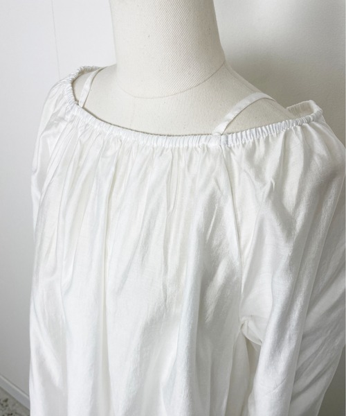 Meli rich（メリーリッチ）の「オフショルにもなる。2WAYブラウス（シャツ/ブラウス・レディース・パープル/ブラック/グリーン/アイボリー・FREE）」の9枚目の写真