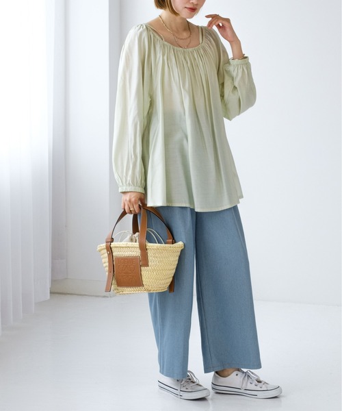 Meli rich（メリーリッチ）の「オフショルにもなる。2WAYブラウス（シャツ/ブラウス・レディース・パープル/ブラック/グリーン/アイボリー・FREE）」の22枚目の写真