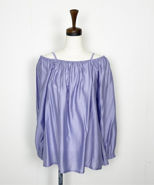Meli rich（メリーリッチ）の「オフショルにもなる。2WAYブラウス（シャツ/ブラウス・レディース・パープル/ブラック/グリーン/アイボリー・FREE）」の17枚目の写真