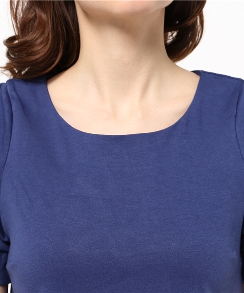 CIAOPANIC(チャオパニック)の「【Ciaopanic】 ショルダーリボン付CS(Tシャツ/カットソー・レディース・ホワイト/グレー/ネイビー・FREE)」の7枚目の写真