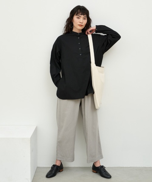 Libra Cue（リブラ キュー）の「リネンミックスイージーパンツ（スラックス・レディース・ブラック/グレイッシュベージュ/レッド・FREE）」の20枚目の写真