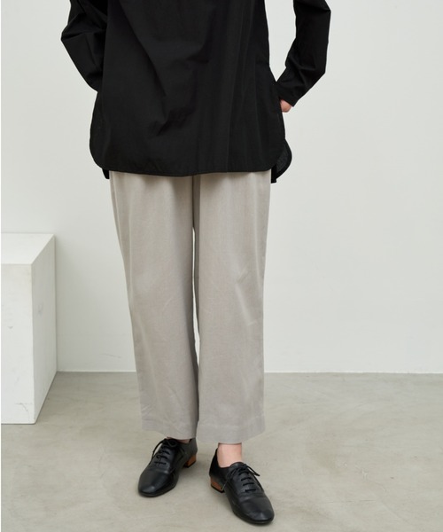 Libra Cue（リブラ キュー）の「リネンミックスイージーパンツ（スラックス・レディース・ブラック/グレイッシュベージュ/レッド・FREE）」の21枚目の写真