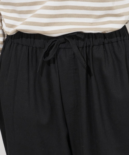 Libra Cue（リブラ キュー）の「リネンミックスイージーパンツ（スラックス・レディース・ブラック/グレイッシュベージュ/レッド・FREE）」の12枚目の写真
