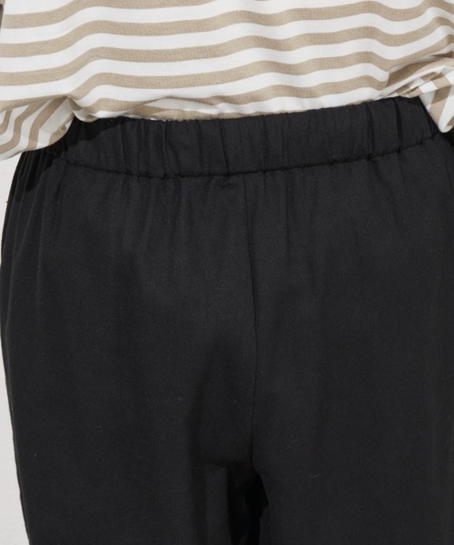 Libra Cue（リブラ キュー）の「リネンミックスイージーパンツ（スラックス・レディース・ブラック/グレイッシュベージュ/レッド・FREE）」の14枚目の写真