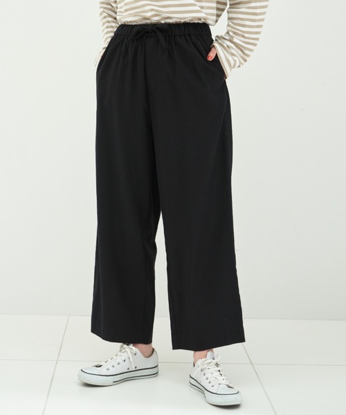 Libra Cue（リブラ キュー）の「リネンミックスイージーパンツ（スラックス・レディース・ブラック/グレイッシュベージュ/レッド・FREE）」の8枚目の写真