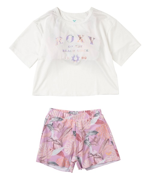 ROXY(ロキシー)の「MINI ON THE BEACH/ロキシーキッズ3点セット水着(水着・キッズ・パープル/ブラウン・110/120/130/140/150)」の2枚目の写真