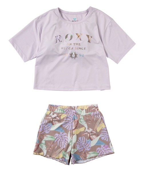 Roxy ガールズ アウトライン フローラル クロップRG セット (ビッグ