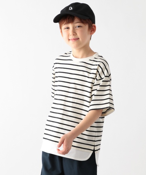 GLOBAL WORK（グローバルワーク）の「ヘビロッTEEレイヤード半袖/162593（Tシャツ/カットソー・キッズ・ホワイト/ブラック/ブルー系その他/ベージュ系その他/カーキ/ブルー・140cm/130cm/160cm/110cm/100cm/150cm/120cm）」の9枚目の写真