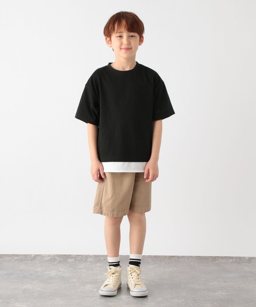 GLOBAL WORK（グローバルワーク）の「ヘビロッTEEレイヤード半袖/162593（Tシャツ/カットソー・キッズ・ホワイト/ブラック/ブルー系その他/ベージュ系その他/カーキ/ブルー・140cm/130cm/160cm/110cm/100cm/150cm/120cm）」の11枚目の写真