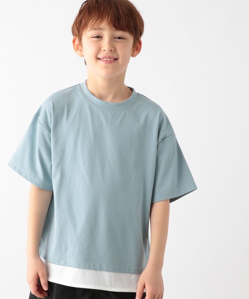 GLOBAL WORK（グローバルワーク）の「ヘビロッTEEレイヤード半袖/162593（Tシャツ/カットソー・キッズ・ホワイト/ブラック/ブルー系その他/ベージュ系その他/カーキ/ブルー・140cm/130cm/160cm/110cm/100cm/150cm/120cm）」の16枚目の写真