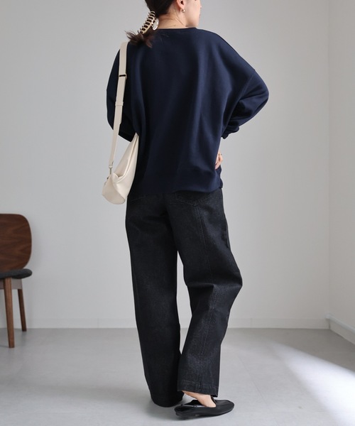 ap retro(アプレトロ)の「センターシームデニムパンツ / ワイドデニムパンツ(デニムパンツ・レディース・ブラック/インディゴブルー・LARGE/MEDIUM)」の22枚目の写真