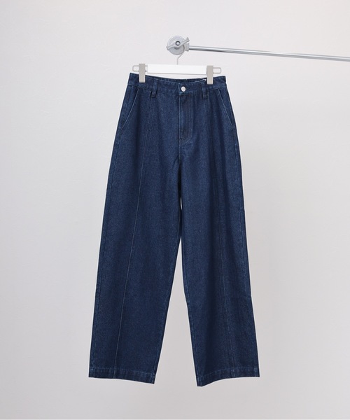 ap retro(アプレトロ)の「センターシームデニムパンツ / ワイドデニムパンツ(デニムパンツ・レディース・ブラック/インディゴブルー・LARGE/MEDIUM)」の8枚目の写真