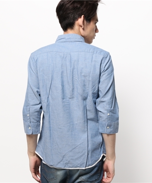 OUTLET（アウトレット）の「【Ciaopanic】カラーネップシャンブレー7S（シャツ/ブラウス・メンズ・ブルー・MEDIUM/LARGE）」の5枚目の写真