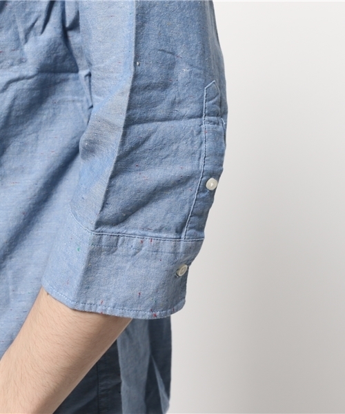 OUTLET（アウトレット）の「【Ciaopanic】カラーネップシャンブレー7S（シャツ/ブラウス・メンズ・ブルー・MEDIUM/LARGE）」の7枚目の写真