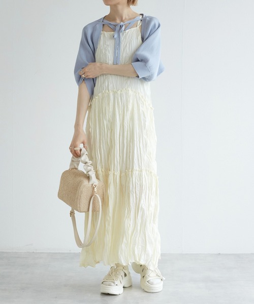 w closet（ダブルクローゼット）の「しわ加工キャミワンピース