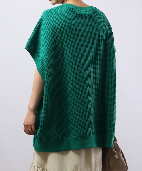 FUNALIVE（ファンアライブ）の「ビッグワッフルBIGベスト（ベスト・メンズ・アイボリー/ブラック/ブルー/グリーン/チャコール/イエロー・M/L）」の15枚目の写真