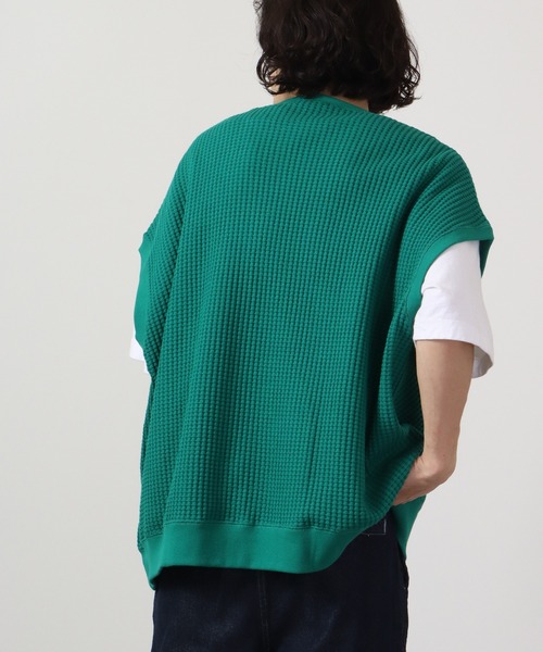 FUNALIVE（ファンアライブ）の「ビッグワッフルBIGベスト（ベスト・メンズ・アイボリー/ブラック/ブルー/グリーン/チャコール/イエロー・M/L）」の21枚目の写真