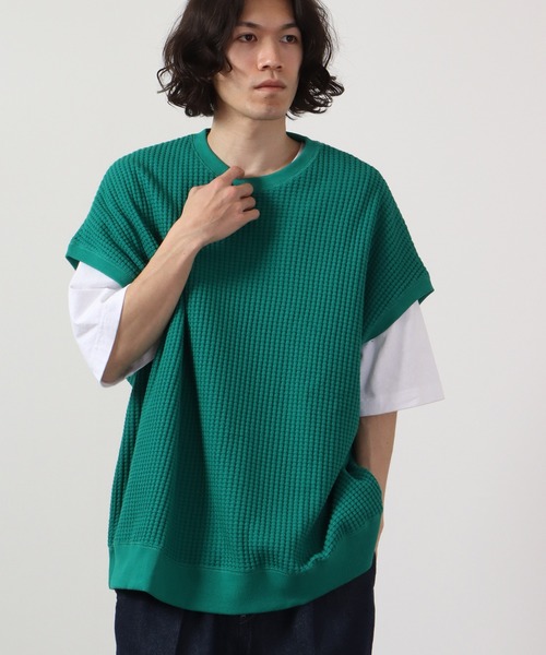 FUNALIVE（ファンアライブ）の「ビッグワッフルBIGベスト（ベスト・メンズ・アイボリー/ブラック/ブルー/グリーン/チャコール/イエロー・M/L）」の18枚目の写真