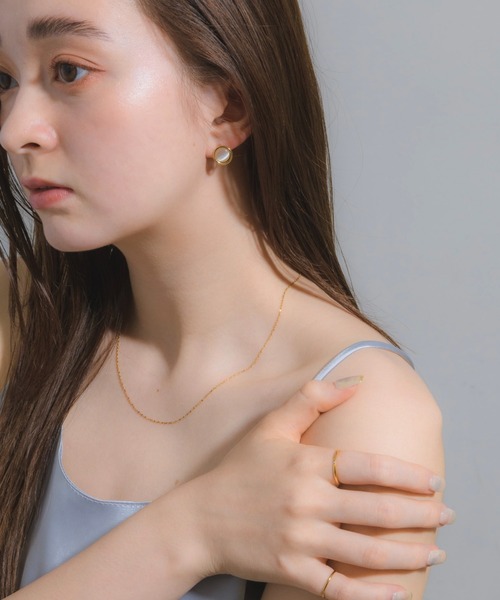 muku（ムク）の「金属アレルギー対応 ワンポイントジルコニアストーンリング/サージカルステンレス/316L（リング・レディース・シルバー/ゴールド/シャンパン・11/9/7/13）」の9枚目の写真