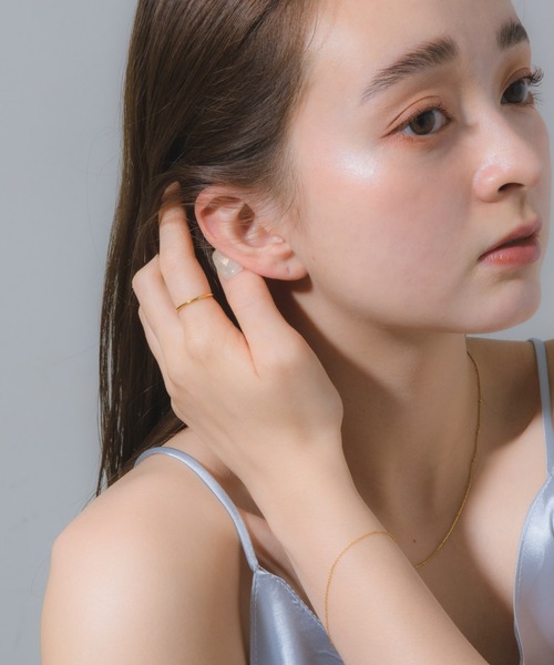 muku（ムク）の「金属アレルギー対応 ワンポイントジルコニアストーンリング/サージカルステンレス/316L（リング・レディース・シルバー/ゴールド/シャンパン・11/9/7/13）」の12枚目の写真