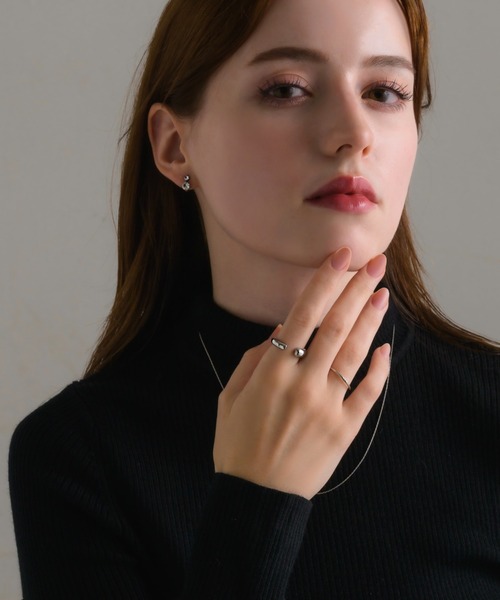 muku（ムク）の「金属アレルギー対応 ワンポイントジルコニアストーンリング/サージカルステンレス/316L（リング・レディース・シルバー/ゴールド/シャンパン・11/9/7/13）」の13枚目の写真